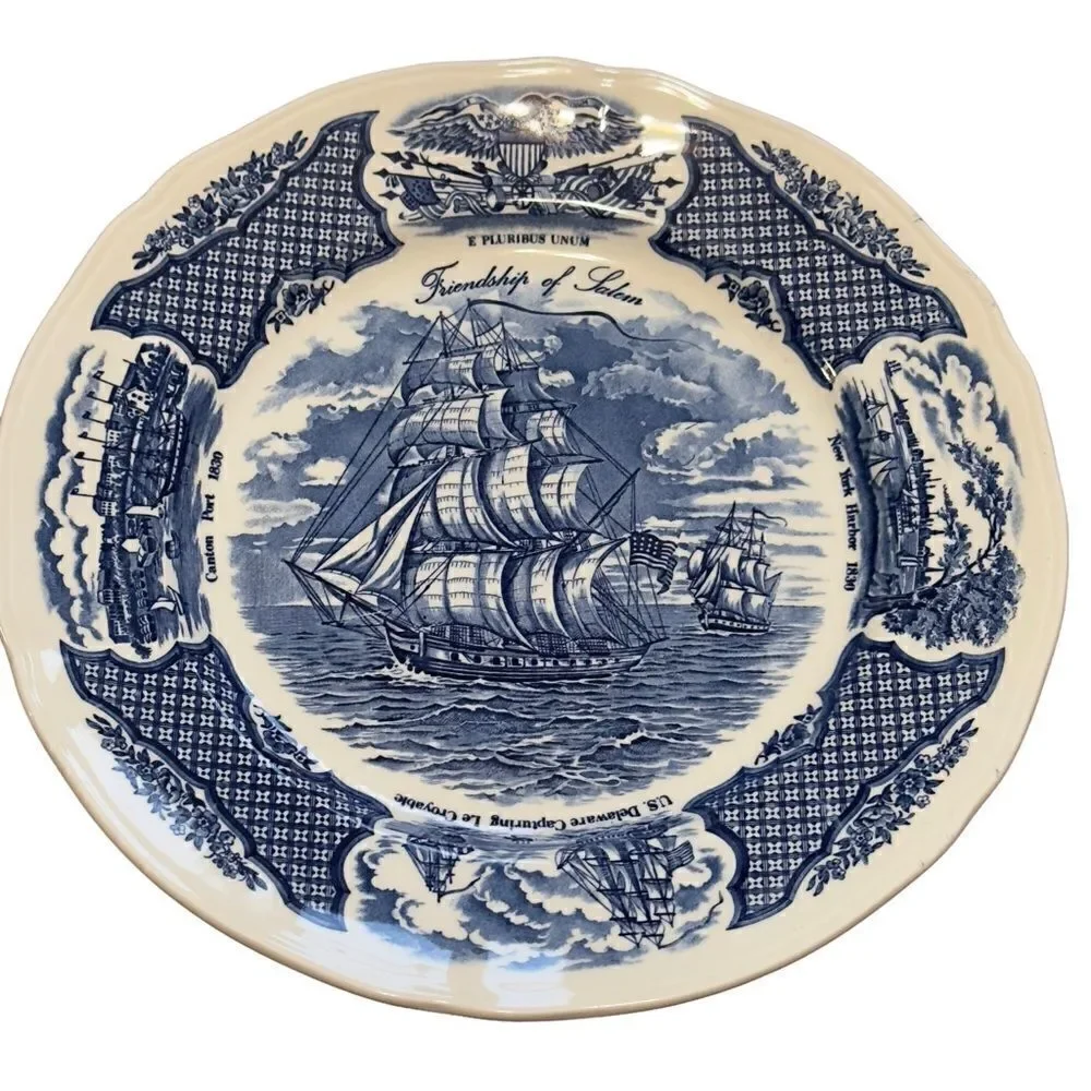 Alfred Meakin 1970’s Friendship of Salem Fair Winds Collectible Plate 10.5” #5